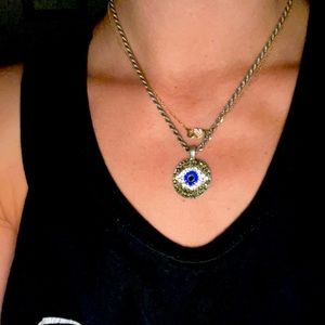 evil eye rhinestone necklace